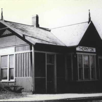 Photograph, CNR Station at Thornton, Ontario.
