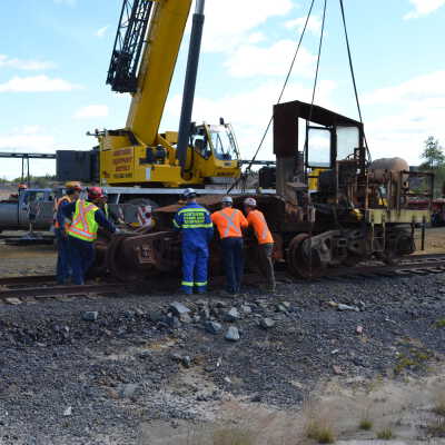 Photograph, NORMHC, Hot Metal Car move from INCO to Prescott Park.