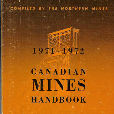 Canadian Mines Handbook, 1971-1972