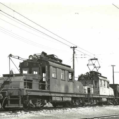 Photograph, INCO Electric Engines 105 & 107, East Scales.