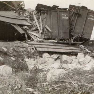 Photograph, Canadian Pacific 142304 Derailment.