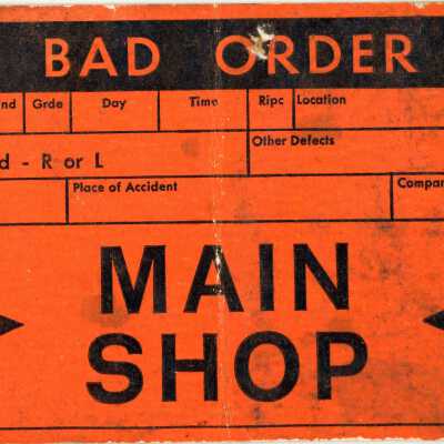 Original Document, CP Rail Bad Order