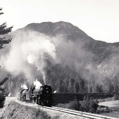 Photograph: "CPR Doubleheader."