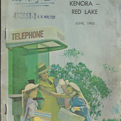 Kenora- Red Lake Telephone Directory, June 1965