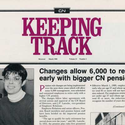CN Keeping Track Magazine, March 1988, Volume 23, Number 2