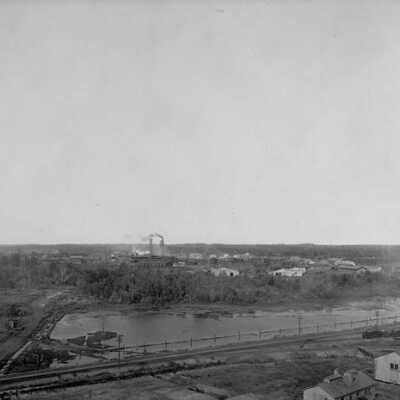 Photograph, Canadian Explosives Limited Plant, taken from top of B.C. water tank, Nobel, Ontario.