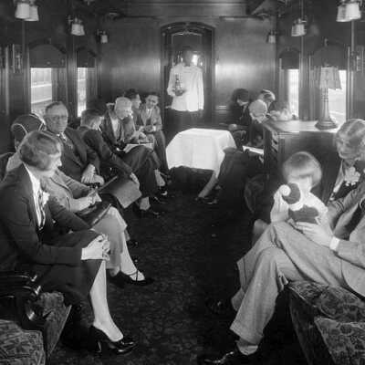 Photograph, Canadian Pacific Railway, Observation Lounge, new solarium car, 1920's.