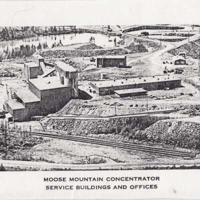 Photograph, Moose Mountain Concentration Service Buildings and Offices.