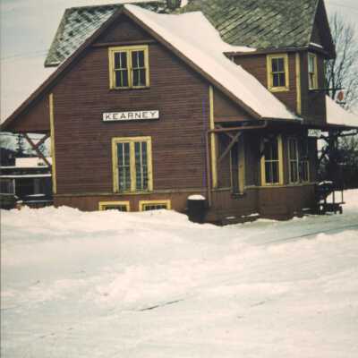 Photograph, CNR Kearney Station, Kearney, Ontario.
