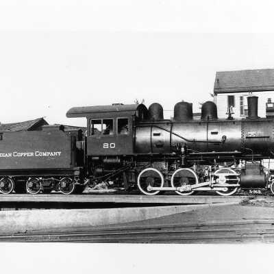Photograph: Canadian Copper Company Locomotive #20 and Tender