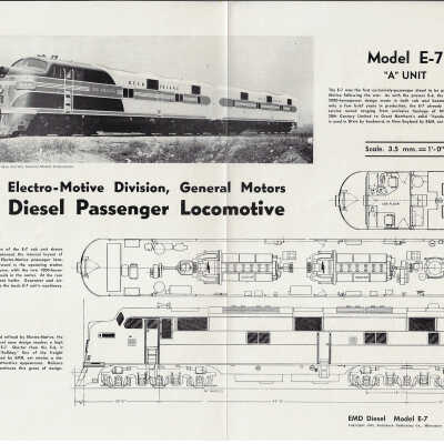 Model Blueprints: General Motors Diesel Passenger Locomotive Model E-7 "A" Unit
