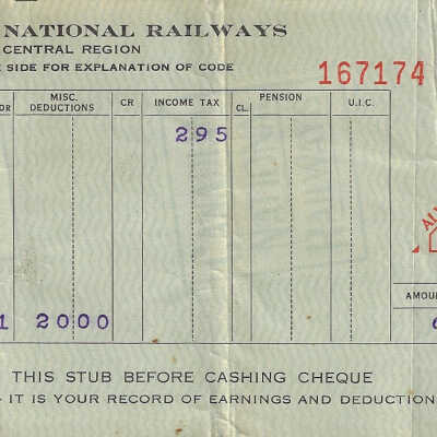Canadian National Central Region: Pay Stub