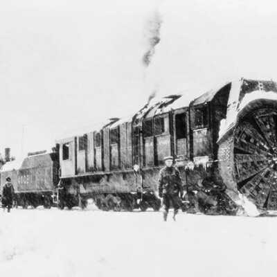 Photograph, Canadian Pacific Railway Rotary Snow Plow, Revelstoke, British Columbia, No. 400811, 1928.