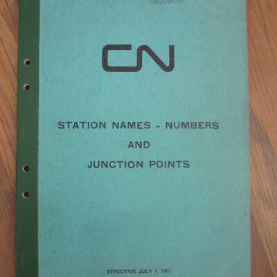 CN Station Names-Numbers and Junction Points