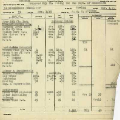 Document, CN Detailed Estiment, Proposed 245 Feet, Siding for the Department of Education.