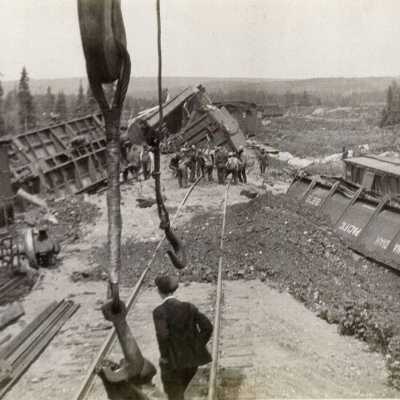 Photograph, Canadian Pacific 56454 Derailment.