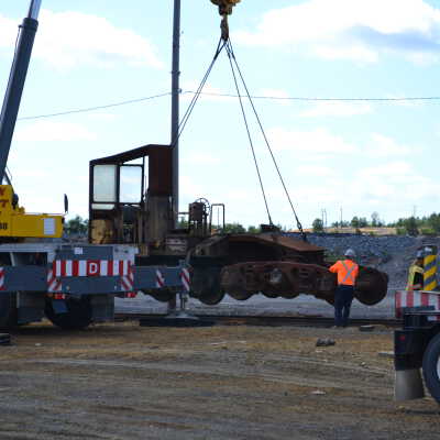 Photograph, NORMHC, Hot Metal Car move from INCO to Prescott Park.