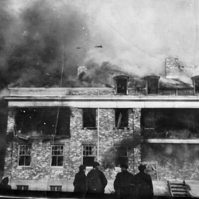 Photograph - Capreol Y.M.C.A. fire, 1920