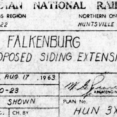 Canadian National: Plan Showing Proposed Siding Extension at Falkenburg