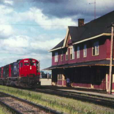 Photograph, CNR Station at Monk, Quebec.