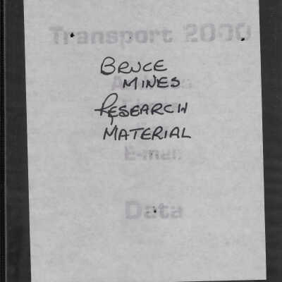 Bruce Mines Research Material