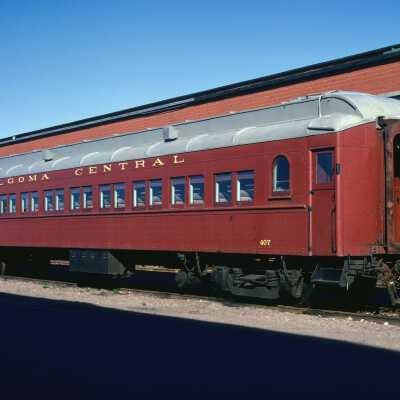 Photograph, Algoma Central Coach 407, Steelton, 1976.