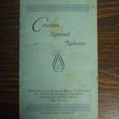 Canadian National Railways Memorandum of Understanding Reached in Connection with Schedule for Conductors, Baggagemen, Brakemen and Yardmen, Effective June 1st, 1929