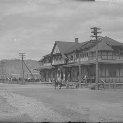 Photograph, Canadian Pacific Railway Station at Schreiber, Ontario.