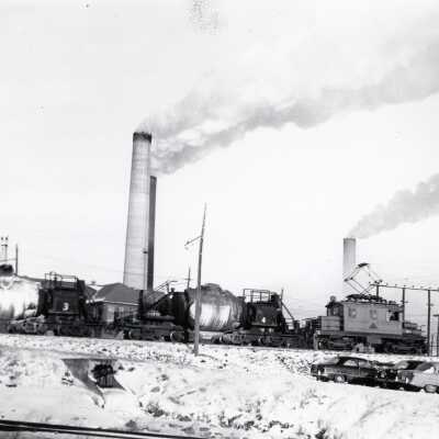 Photograph, INCO Locomotive 109 and Pots.