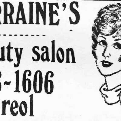 Newspaper Advertisement, Lorraine's Beauty Salon.