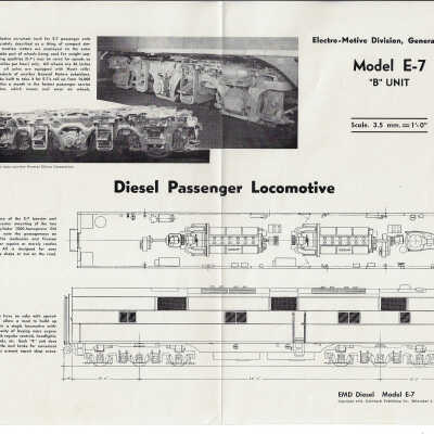Model Blueprints: General Motors Diesel Passenger Locomotive Model E-7 "B" Unit