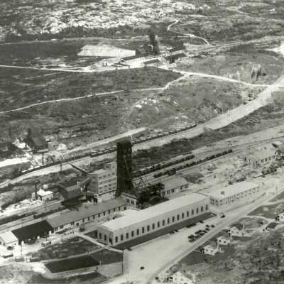 Photograph, Aerial View of Frood Mine, Sudbury District, Ontario.