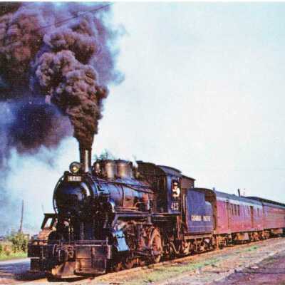 Photograph, Postcard, CPR Steam Engine 425, Campbells Bay, Ontario.