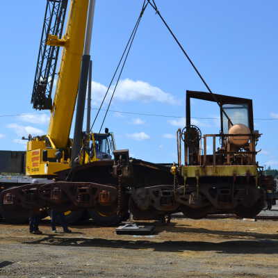 Photograph, NORMHC, Hot Metal Car move from INCO to Prescott Park.