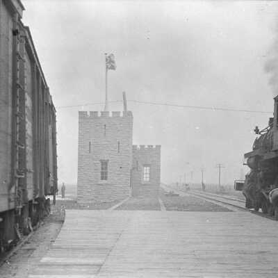 Photograph, Canadian Pacific Railway Station at Ypres, Ontario.