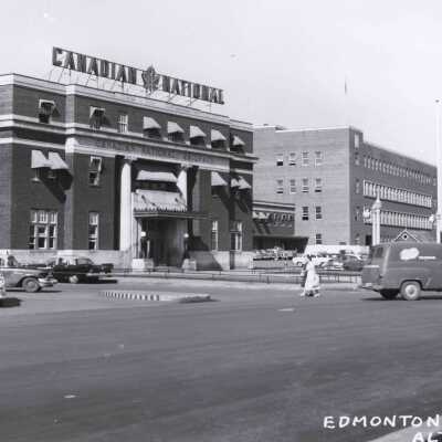 Photograph, CNR Station at Edmonton, Alberta