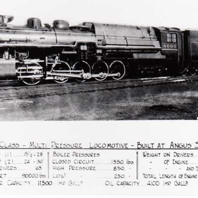 Photograph, CPR Locomotive 8000