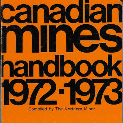 Canadian Mines Handbook, 1972-1973