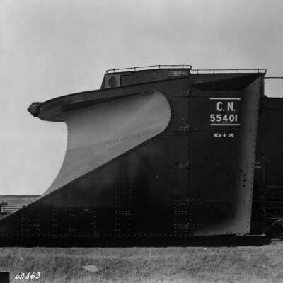 Photograph, Canadian National Railways Snow plow 55401.