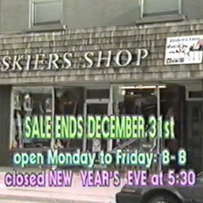 Video, Commercial, Skiers Shop, North Bay, Ontario, 1988.