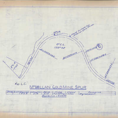 Rail Yard Plan for the Algoma Eastern Railway's McMillan Gold Mine Spur