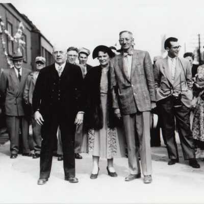 Photograph- Addie Sweezey With Crowd