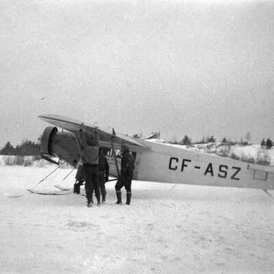 Photograph, Fokker 'Universal' aircraft CF-ASZ of Eclipse Airways Ltd., Gogama, Ontario, c. 1933.