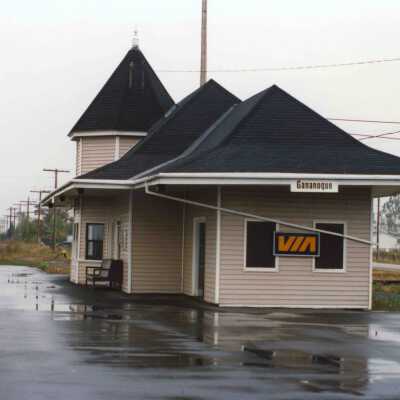 Photograph, CNR Station at Gananoque, Ontario, 1990.