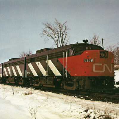 Vanishing Vistas flashcard - CN Ocean Limited, near Montreal, Quebec