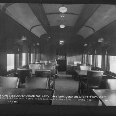 Photograph, Canadian Pacific Railway steel cafe-parlor car 6550, 1925.