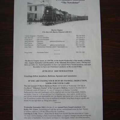 CN Pensioners Association June/July 2005 Newsletter