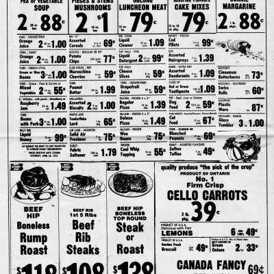 Newspaper Advertisement, Mazzuca's IGA Capreol.