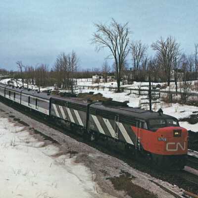Vanishing Vistas flashcard - CN Ocean Limited, near Montreal, Quebec
