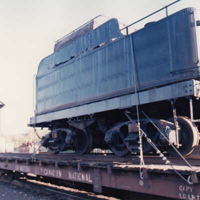 Photograph - Canadian National Steam Locomotive 152 being transported (Series of 49 Pictures)
